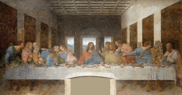 Leonardo painted on dry plaster. The surface began to deteriorate early.
